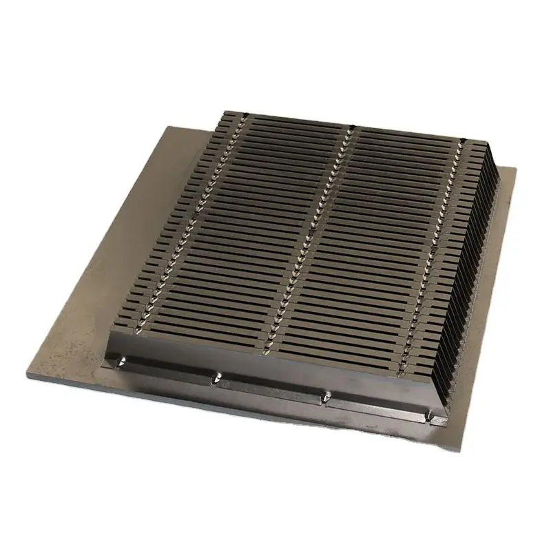 FM custom oem stamped fin soldered stacked zipper led pcb folded manufacturer industrial bonded aluminum heatsink heat sink