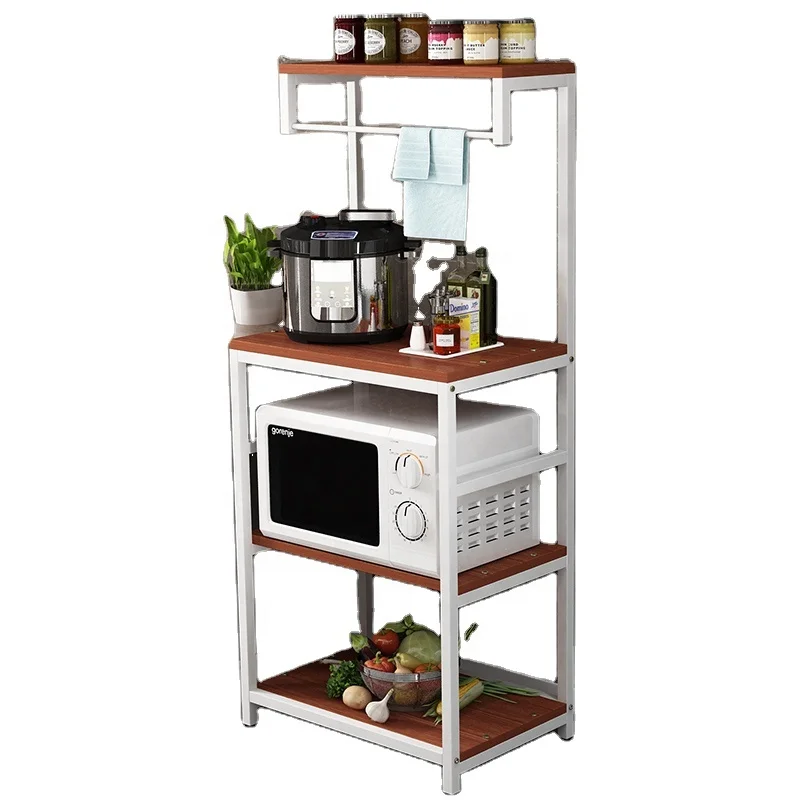 Кухонная угловая напольная полка, полки для хранения палочек и столовых приборов, многоуровневые компактные полки для хранения из стали и дерева