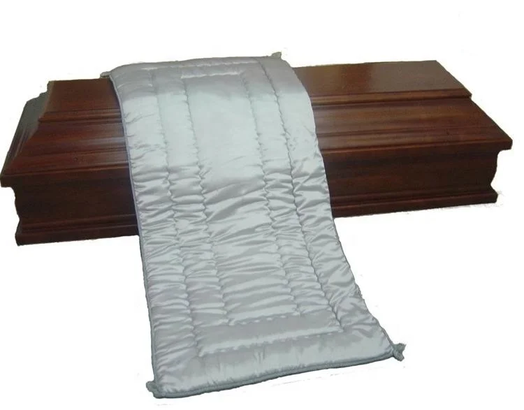 Germany Funeral casket blanket quilt coffin lining funeral satin interiors