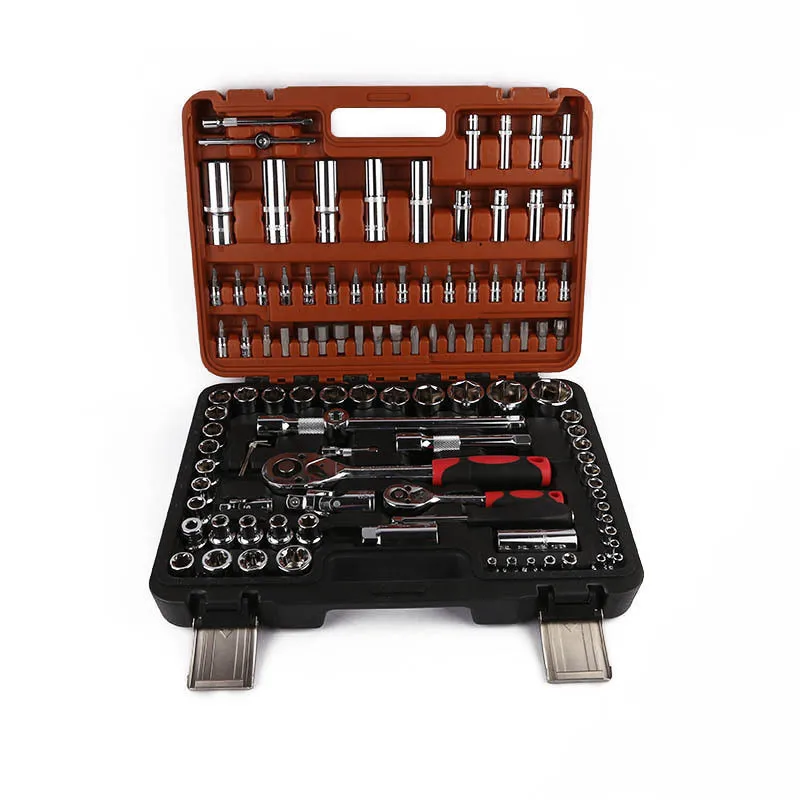 Auto repair tool socket combination auto repair 108 pieces hardware wrench socket tool set