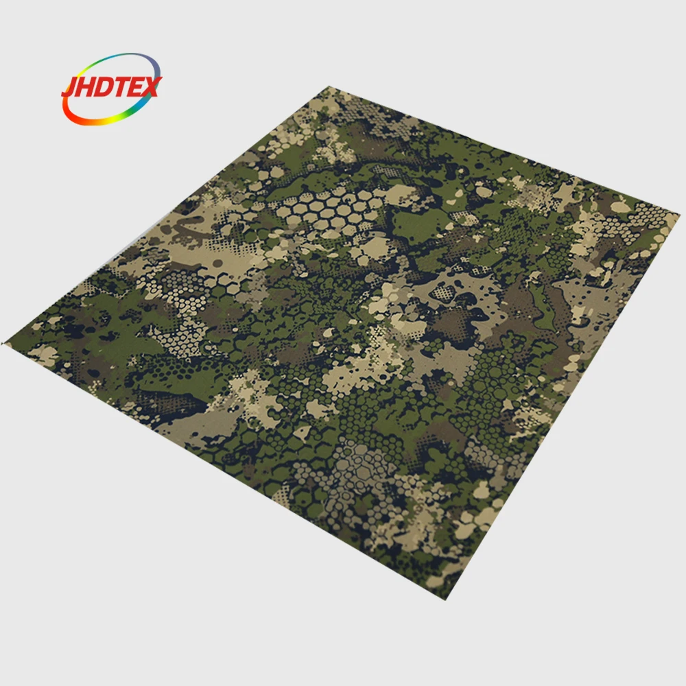 JHDTEX 420d oxford grey m98 waterproof modacrylic fire retardant camouflage fabric manufacturer