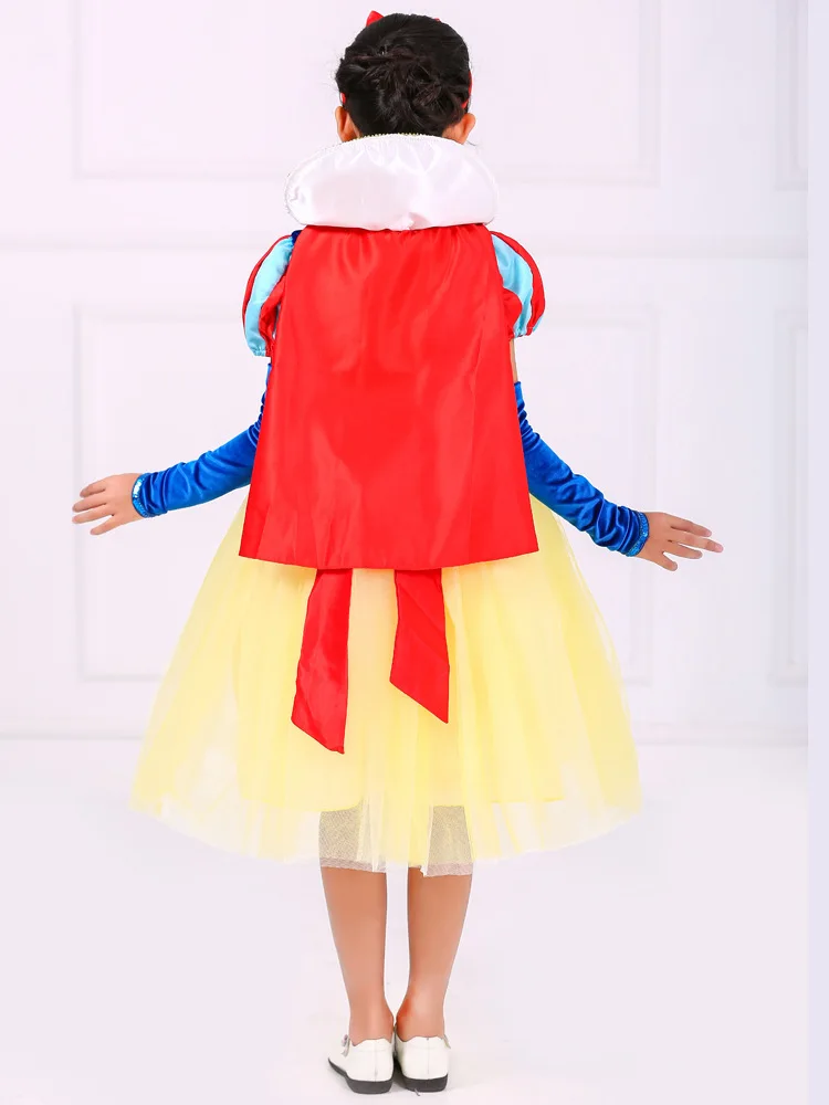Q74  Children Halloween Costume Dress Little Girls Boutique Summer Party Baby Princess Dress With Cape