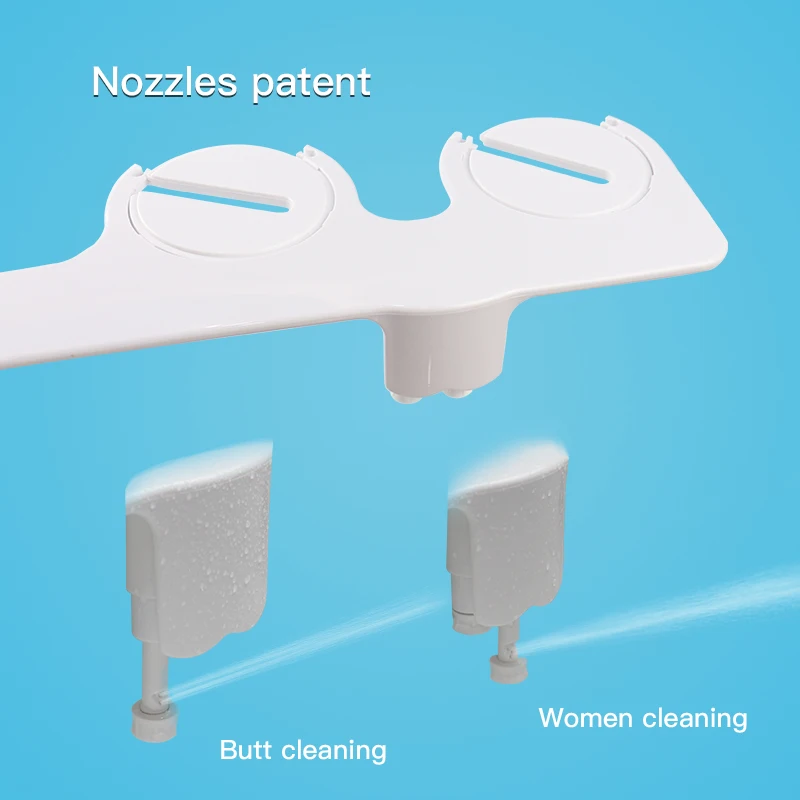 LSCOLO Dual Nozzle Self Cleaning Cold Water Bidet Toilet Sprayer Bidet Attachment