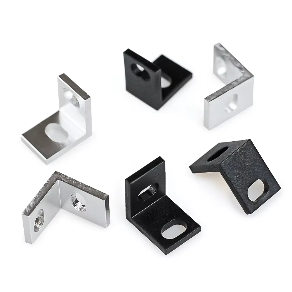 Lot Single Double Triple Universal L Type Support Brackets Fitting Angle Connector for Aluminium Profile