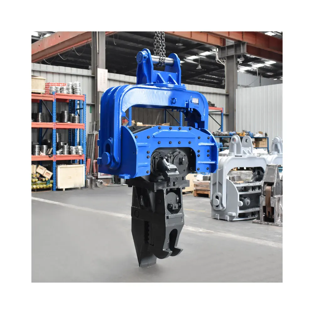 New Excavator-Mounted Hydraulic Vibro Hammer with Reliable Engine and Pump Vibratory Sheet and Pile Drivers