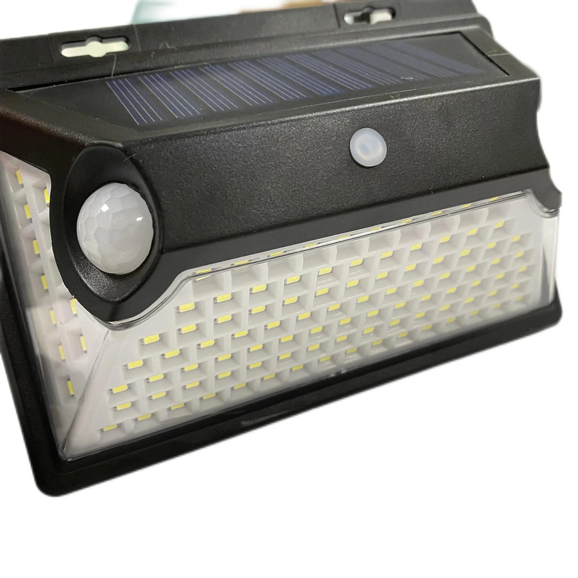 solar radar pir motion sensor 118 led wall light warm white outdoor emergency warm waterproof  human body induction