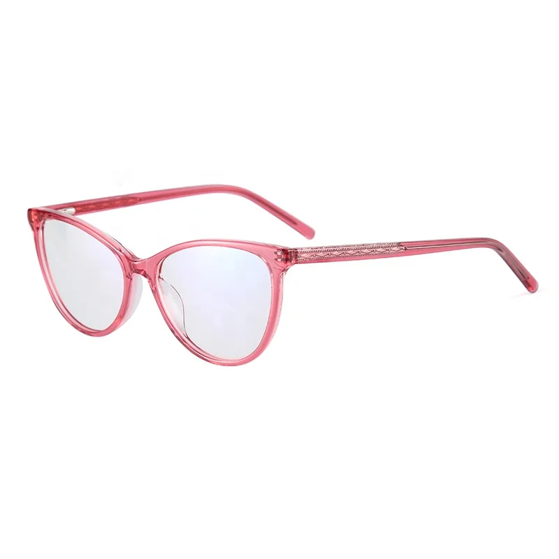Attractive colorful translucent eyeglass wholesale cat eye optical frames