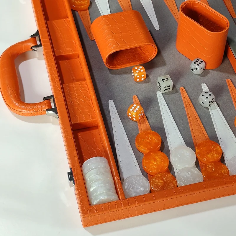 Factory professional luxury wood indoor game set backgammon pieces 15 inch travel game backgammon