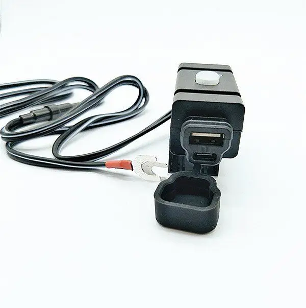 Motorcycle Dual USB Charger 12V Waterproof Motorbike Motorcycle Handlebar Charger Adapter for Motorbike Moto Racing Accessories