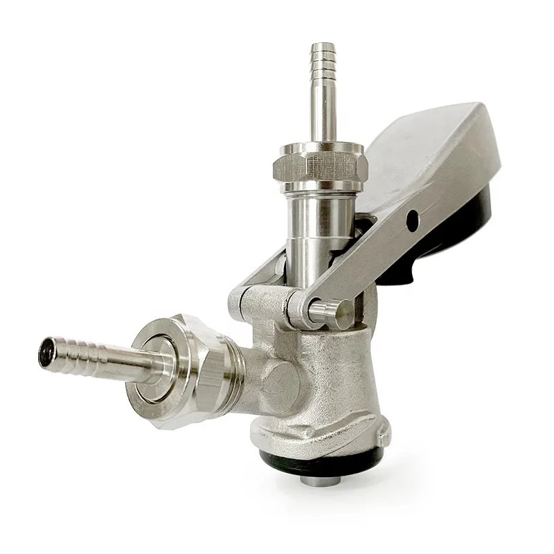 Good quality S type brass beer keg coupler with 304 stainless steel probe
