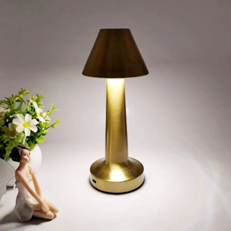Wholesale Touch Dimming USB Luxury Modern Rechargeable LED Table Lamp for Bar Home Bedside Dinner light
