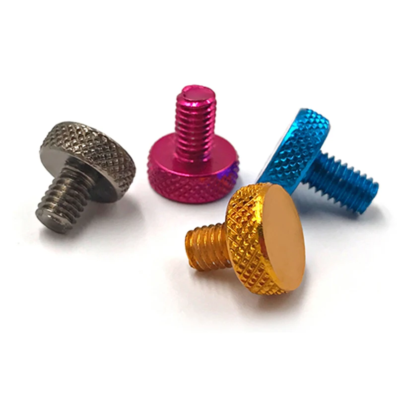 Colorful Oxidation Knurled Thumb Screw Mesh Flat Head Twist Adjusting Bolt Advertising Nail M3M4M5M6