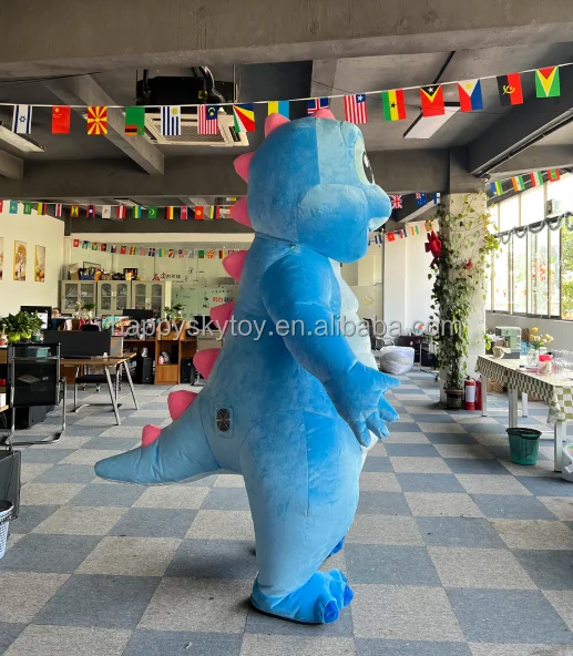 Unisex Giant Inflatable Mascot Costume Realistic Chinese Dragon Plush Fursuit Cartoon Dinosaur Movie Character Cosplay Adults