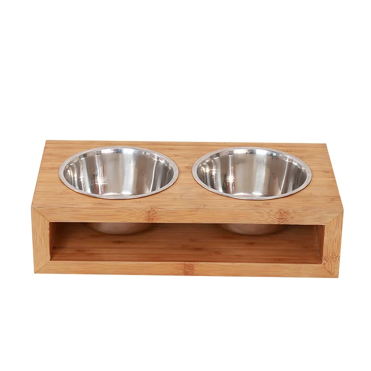 Premium Elevated Dog and Cat Pet Feeder & Double Stainless Steel Bowls for  Protecting the cervical spine