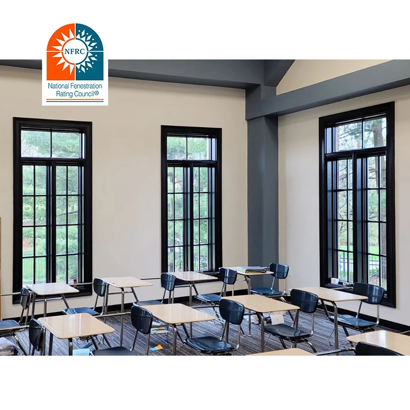 Factory Cheap Price High Quality Thermal Break Aluminum Double Glazing Triple Glazing French Window in America