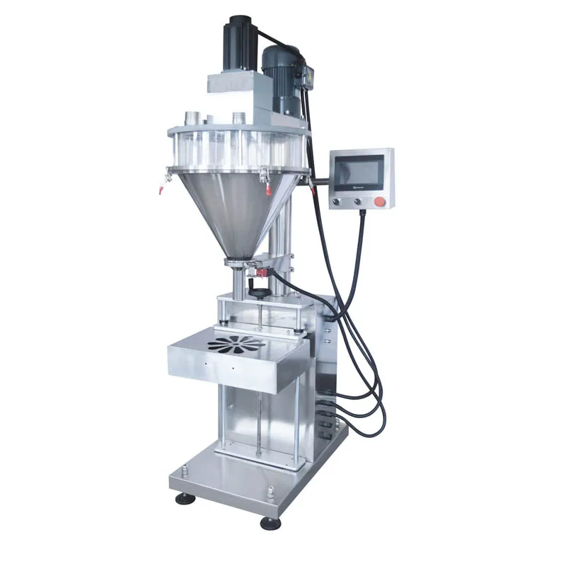Semi automatic coffee milk powder Soya-bean milk powder filler auger screw powder filling machine