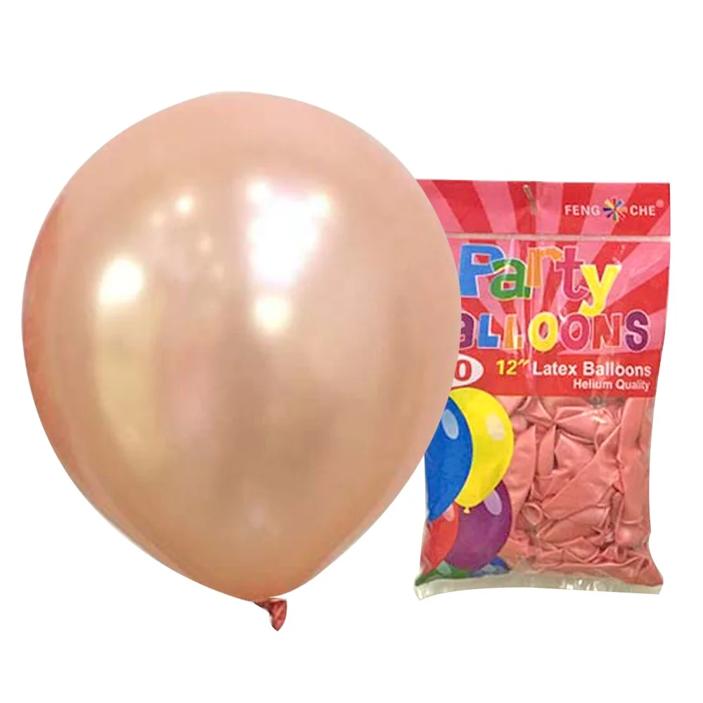 Factory Wholesale Inflatable 100% Natural Rubber Latex Kid Big 5 9 12 Inch Globos Metal Pearlized Color Latex Ballon Balloon