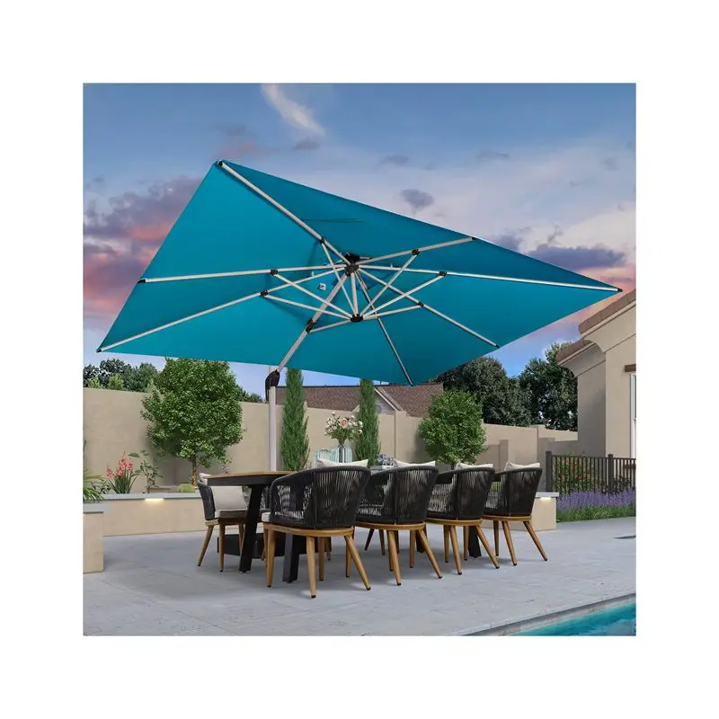 Customization Outdoor Furniture Large Garden Patio Beach Parasol Sun Umbrella Wholesale Outdoor Wood Sun Garden Parasol Umbrella