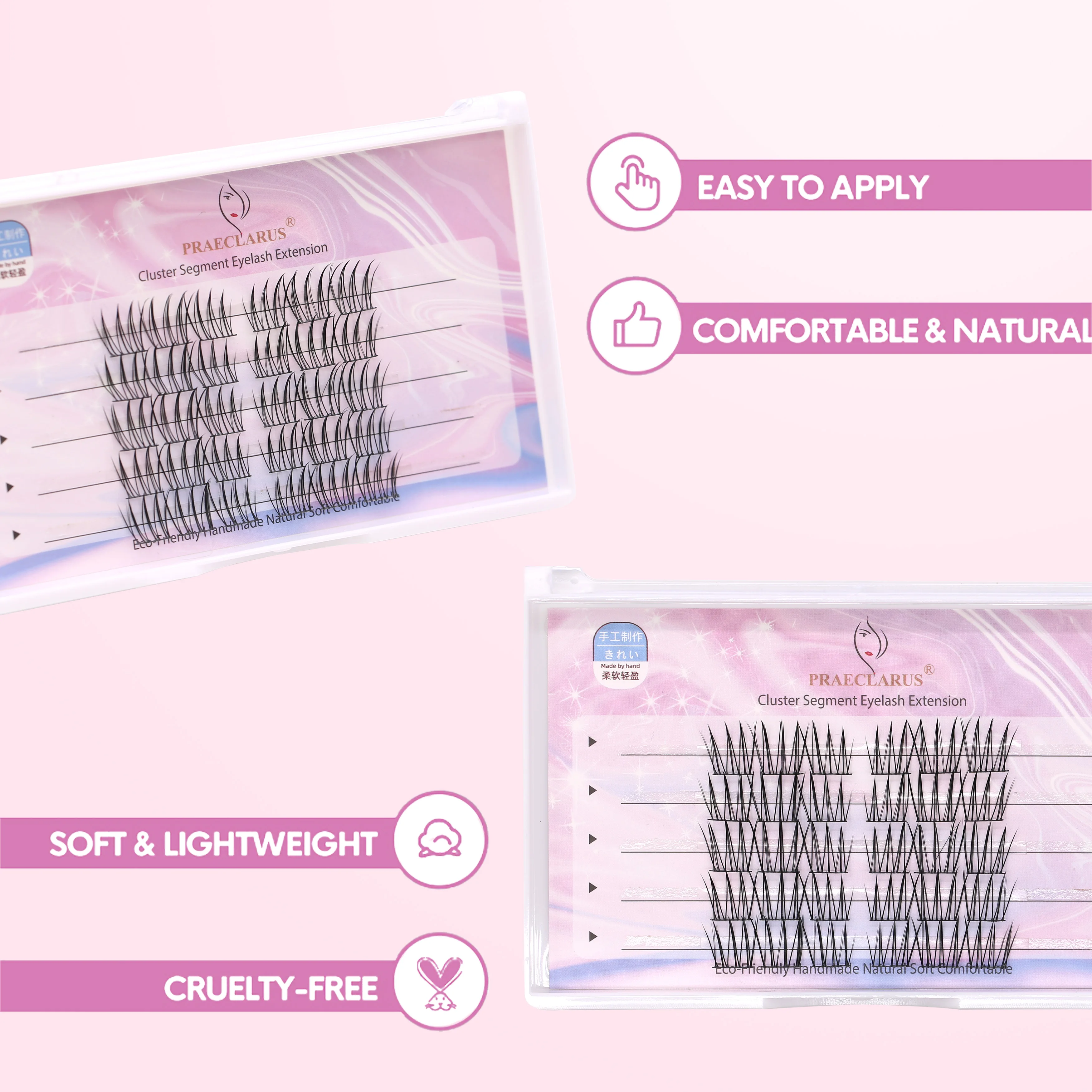 Cut Segmented Lashes New DIY Eyelash Extension Kit Cluster Lashes Custom Logo Wholesale Eyelash Clusters