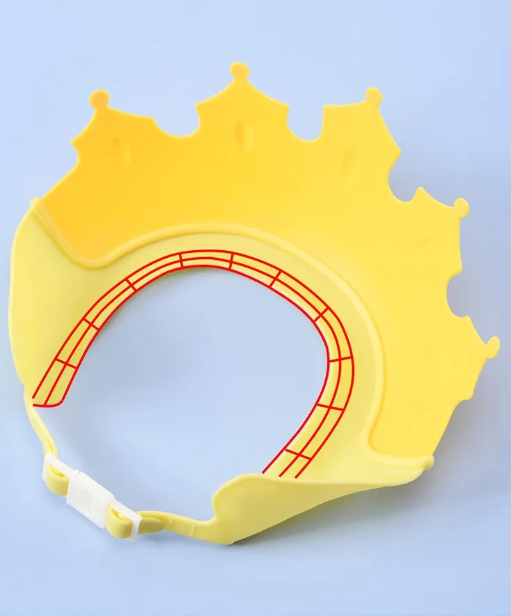 HY08 Fashion New Bathing Cap For Baby Shampoo Eye And Ear Protection Shower Cap Silicone Adjustable Kids Hat