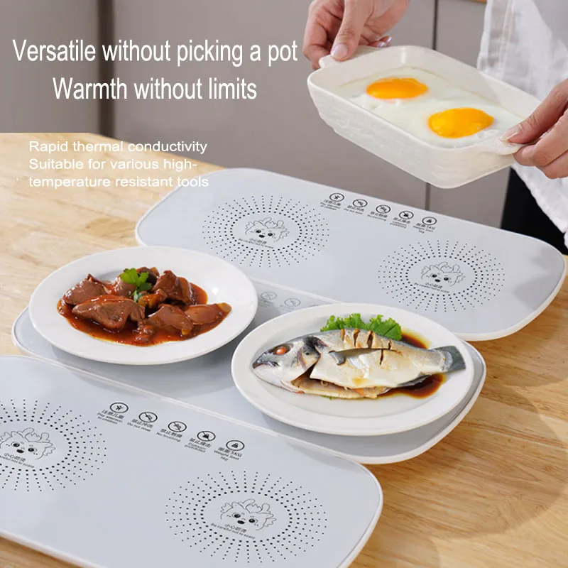 All-in-one Warming Plate Quick Heat Thermoregulation Rice Home Multifunctional Electric Heating Vegetable Pad Thermal Plate