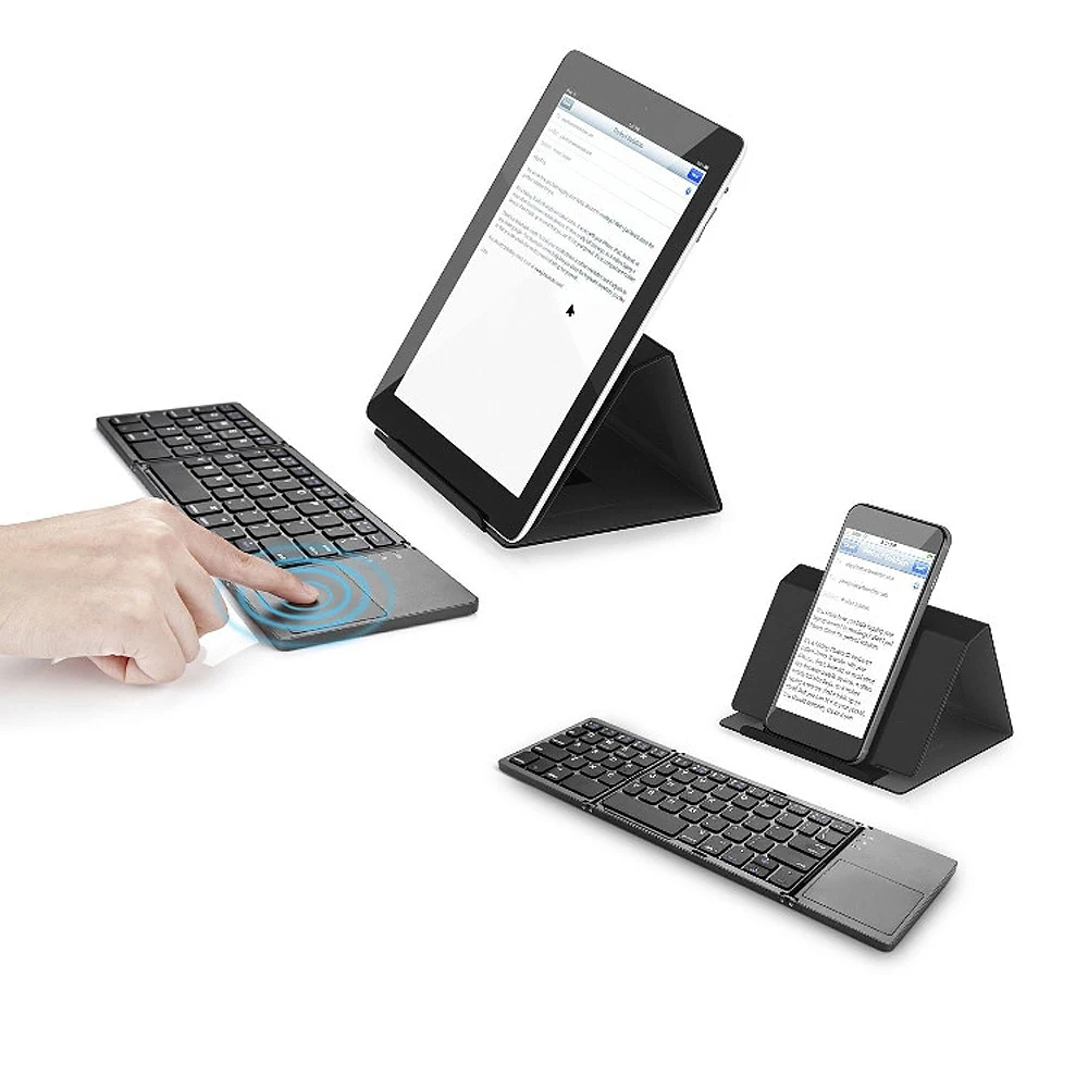 ce rohs foldable keyboard Wireless keyboard and mouse  B033 Folding Ultra Thin  Universal TouchTablet Mobile Phone
