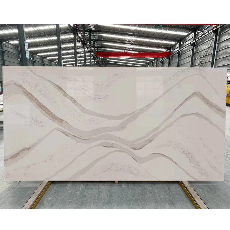 china factory solid surface bathroom countertops fantasy calacatta gold vein artificial quartz countertops