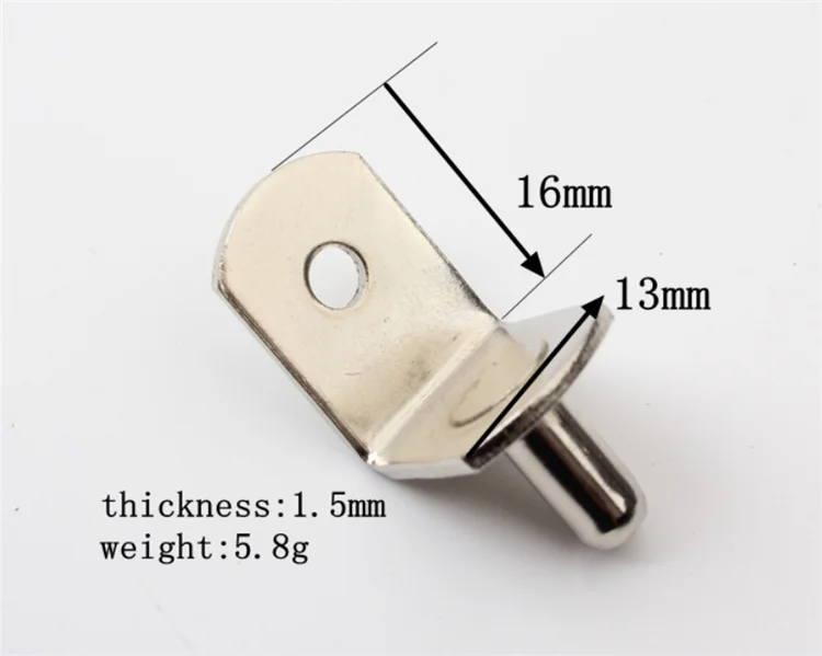 
L-Shaped Support Furniture Cabinet Closet Shelf Bracket Pegs with Hole Bracket Style Cabinet Shelf Support Pegs 10PACK 