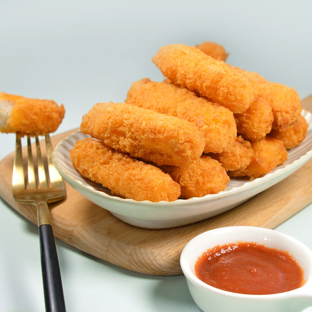 Delicious Crispy and Tender Breaded fish stick frozen fish fingers prepared fish fillets food dishes  production line