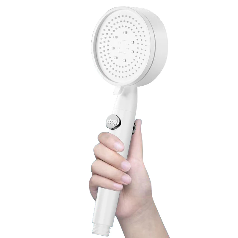 GHS-032 white nice quality luxury plastic spa rainfall shower  filter hand shower plastic hand shower for bathroom