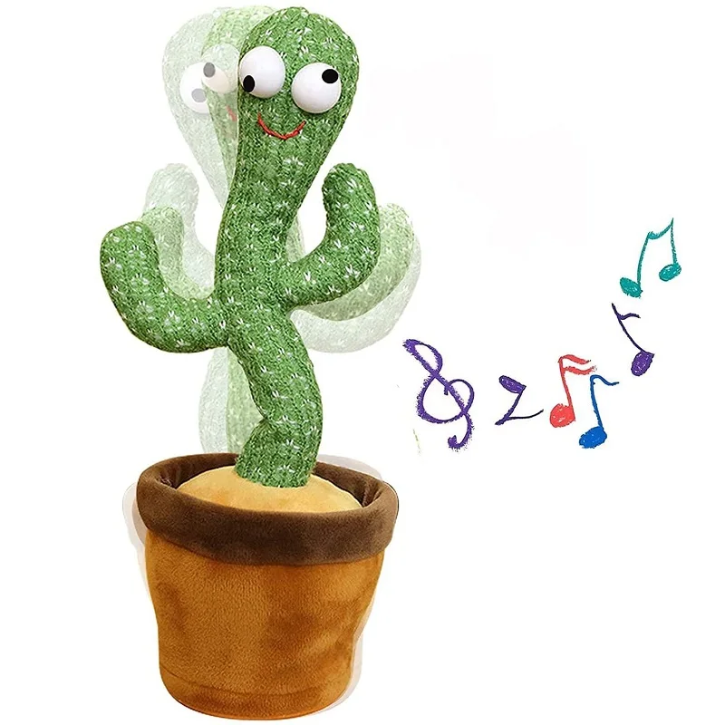 
Charging Version Dancing Cactus Toy Plush Fabric Cactus Dancing Talking Toy Stuffed Toy Electric Dancing Cactus Plush Dolls 