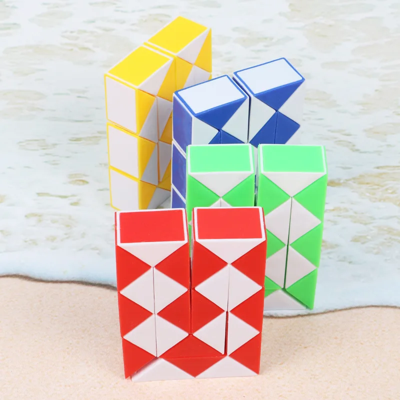 Wholesale Fidget Big Size 24 Links 42cm Plastic Magic Folding Cube Snake Puzzle Ruler Toy