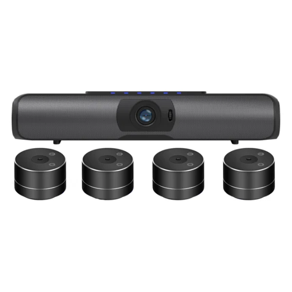 School Office Equipment Mini USB2.0 Camera 4K Zoom 1080P USB UHD Video Conference Camera 4 Wireless Mics