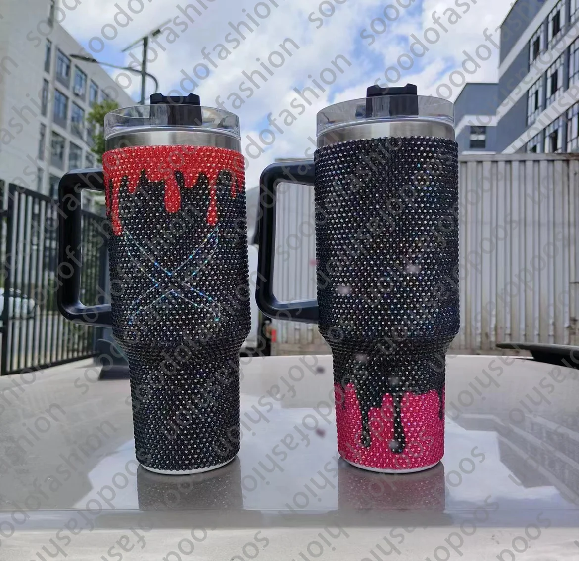 Wholesale High Quality Customizable Christmas Cartoon Student Stainless Steel 40oz Handheld Vacuum Car Cup with Straw