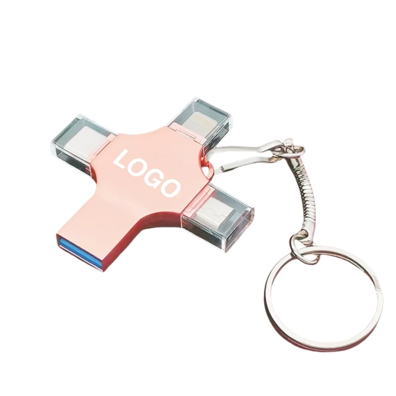 4 в 1 Otg Usb флэш-накопитель 256gb 128gb 64gb Многофункциональный флэш-накопитель для смартфонов компьютер для Mac внешний накопитель памяти