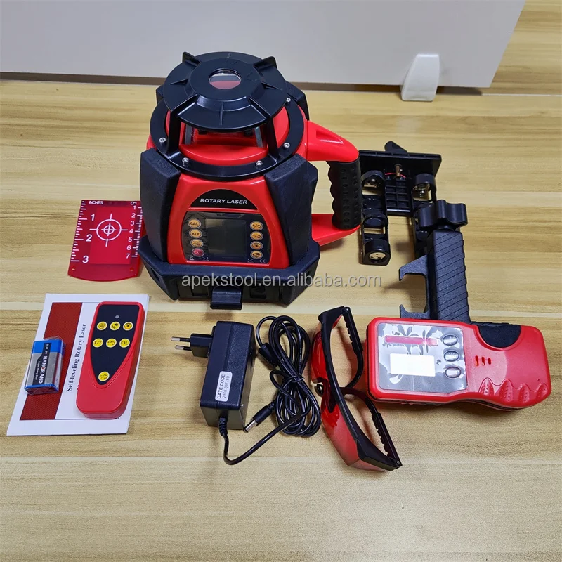 Professional Lcd Display Laser Red Beam 500M 360 Self Leveling Rotary Laser Level