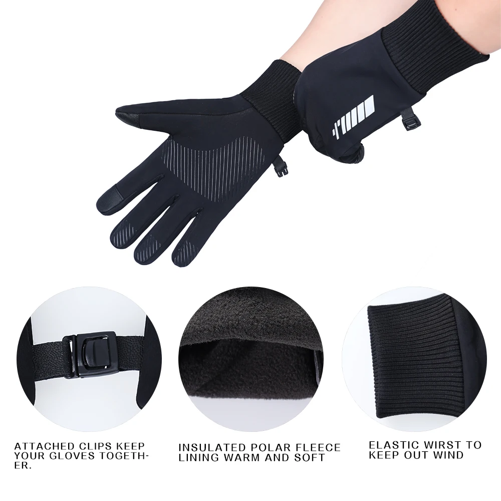 Anti Slip Touchscreen Waterproof Running Touch Screen Sports Racing Winter Windproof Cycling Gloves