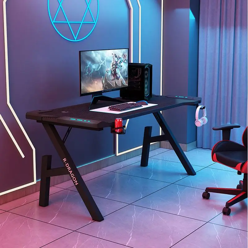 K-Shaped simple princess style girl wood gaming table easy assemble custom latest PC desk gaming pc desk for teen
