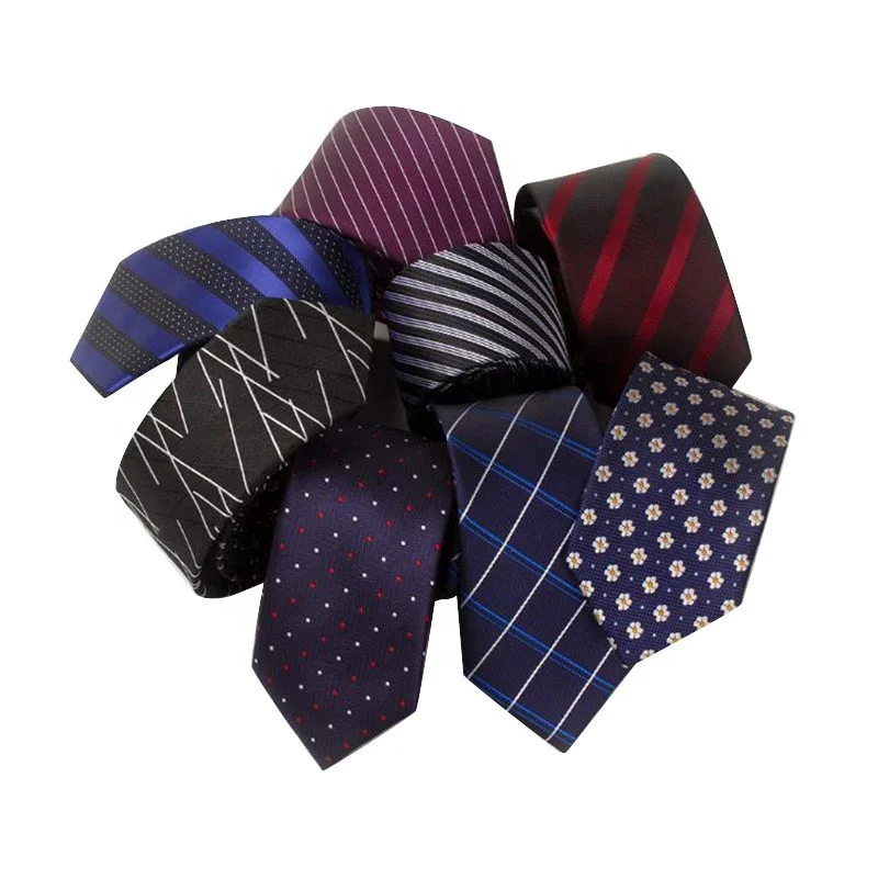 high quality formal striped dot floral polyester business neckties for adults