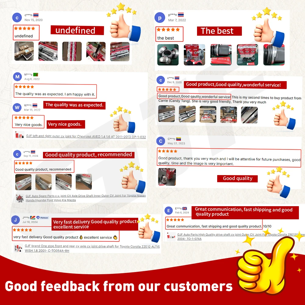 GJF auto parts cv joint manufacturer drive shaft cv joint kit outer inner cv joint for KIA CARNIVIL 3.5 KI-3-505