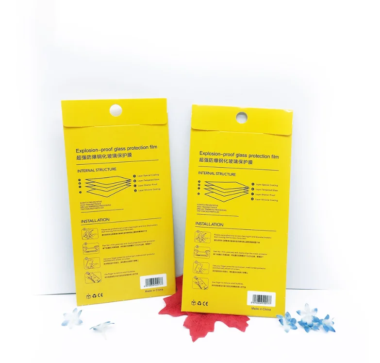 Tempered Glass Retail package For Wholesale Anti-syattered Film Explosion Proof 9H Screen Protector Film Packing 10 in 1