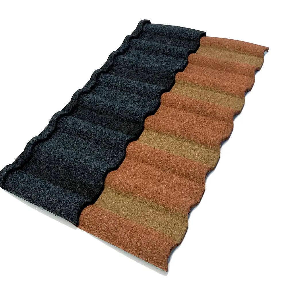 Classic 1340mm*420mm Sky Light Roofing Sheets Zimbabwe Rock Stone Chips Coated Steel Toiture Tuiles Cheap Price From