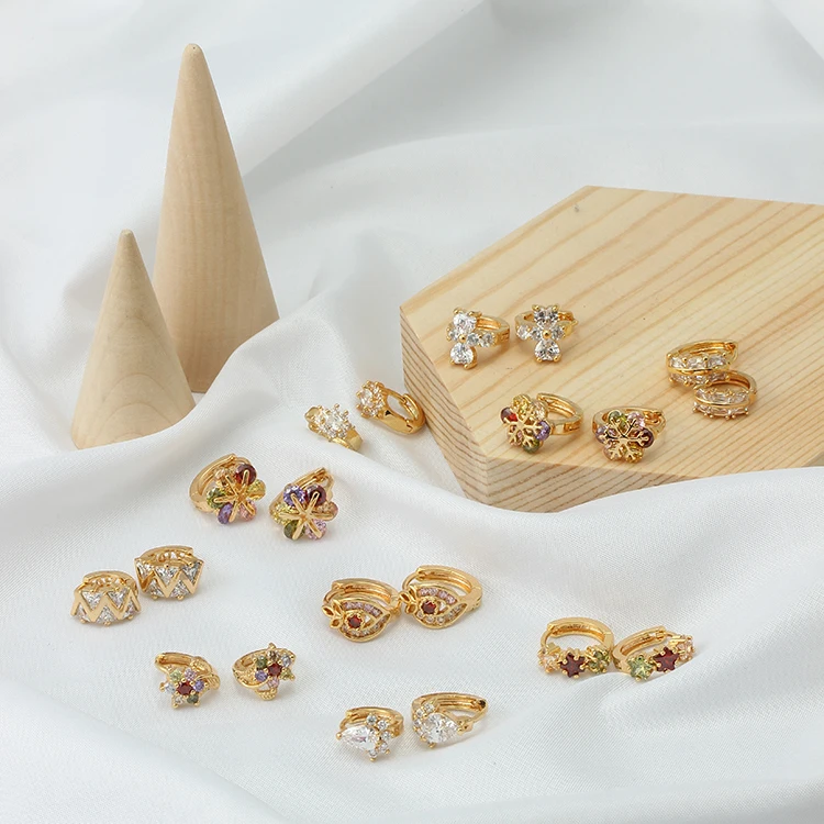 
Fashion Accessories Zircon Earrings, Ladies Ear Ring Cute Trending Gold Earring Jewelry, earrings for women 