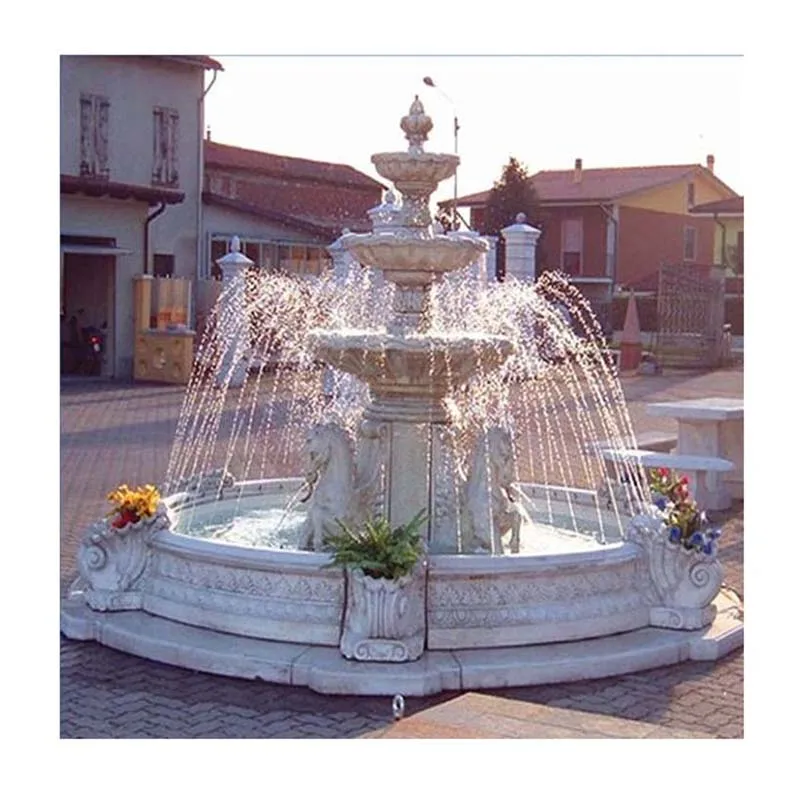 handmade large outdoor marble garden 3 tier water fountain outdoor natural stone fountains for sale