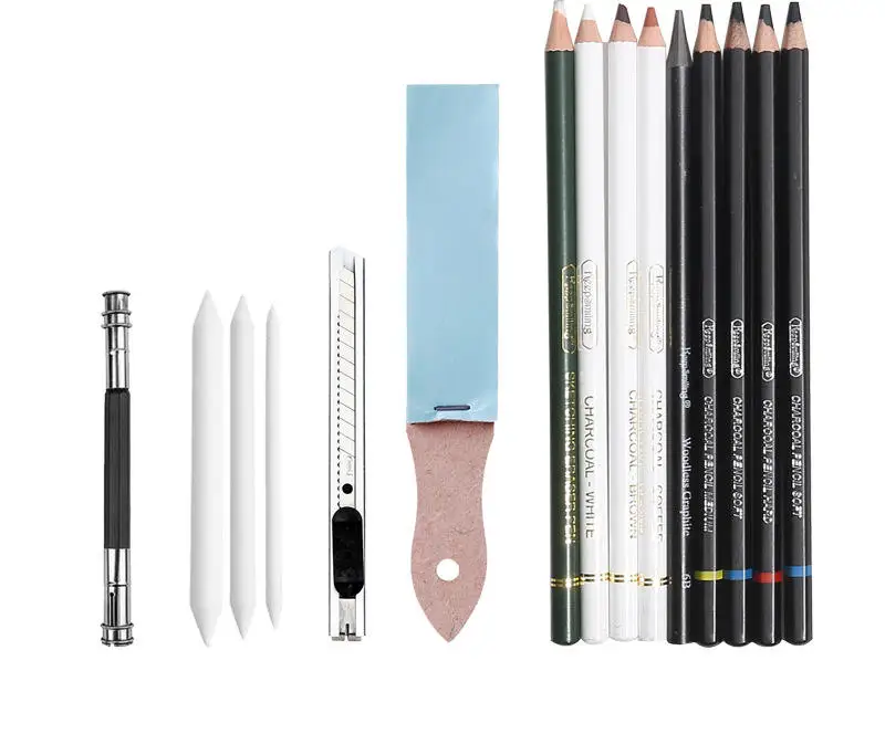 Bview Art Manufacturers Wholesale Portable 42 Graphite Sketch Pencils Art Supplies Sketch Art Set