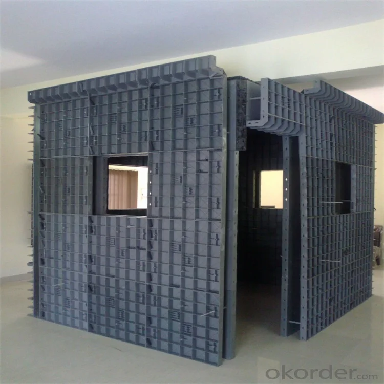 Modern new brown plastic formwork for construction