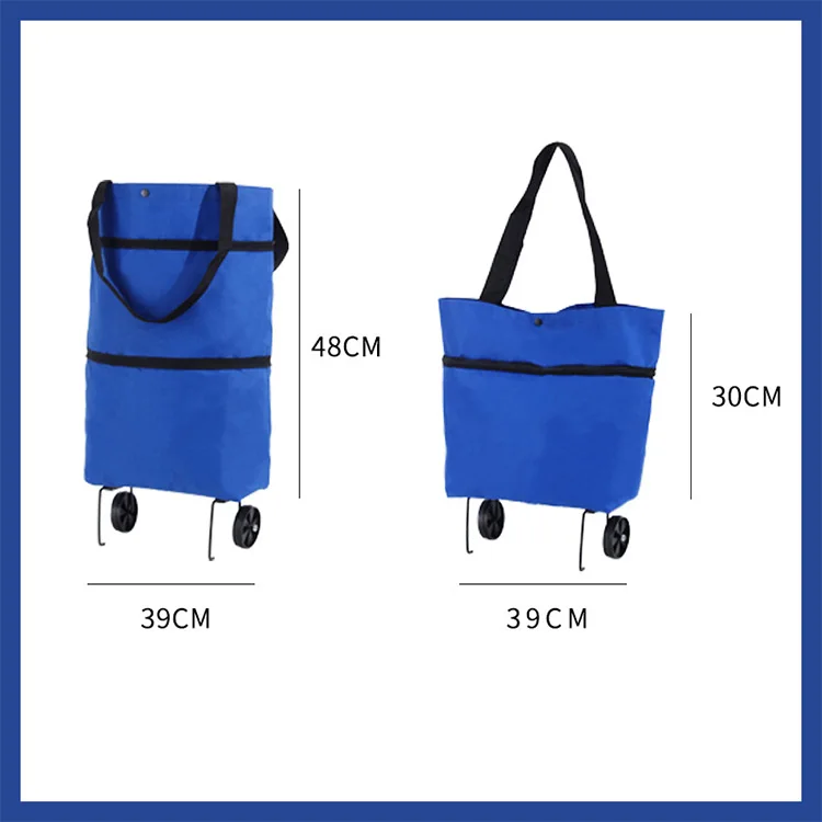Portable Trailer Shopping Trolley Bag Supermarket Use Folding Tug Bag Custom Shopping Driver