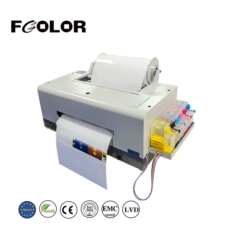 Roll to Roll A3 Mini Color Sticker Label Printer for Beer Food Water Bottle Label Printing Machine