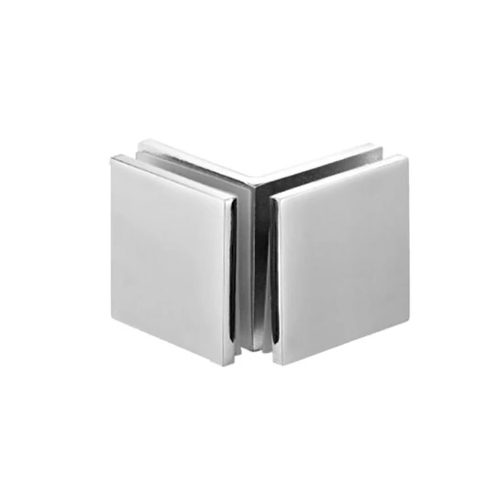90 Degree Stainless Steel Zinc Alloy Glass Clip For Shower Door Enclosure Bathroom Glass Clamp Shower Room