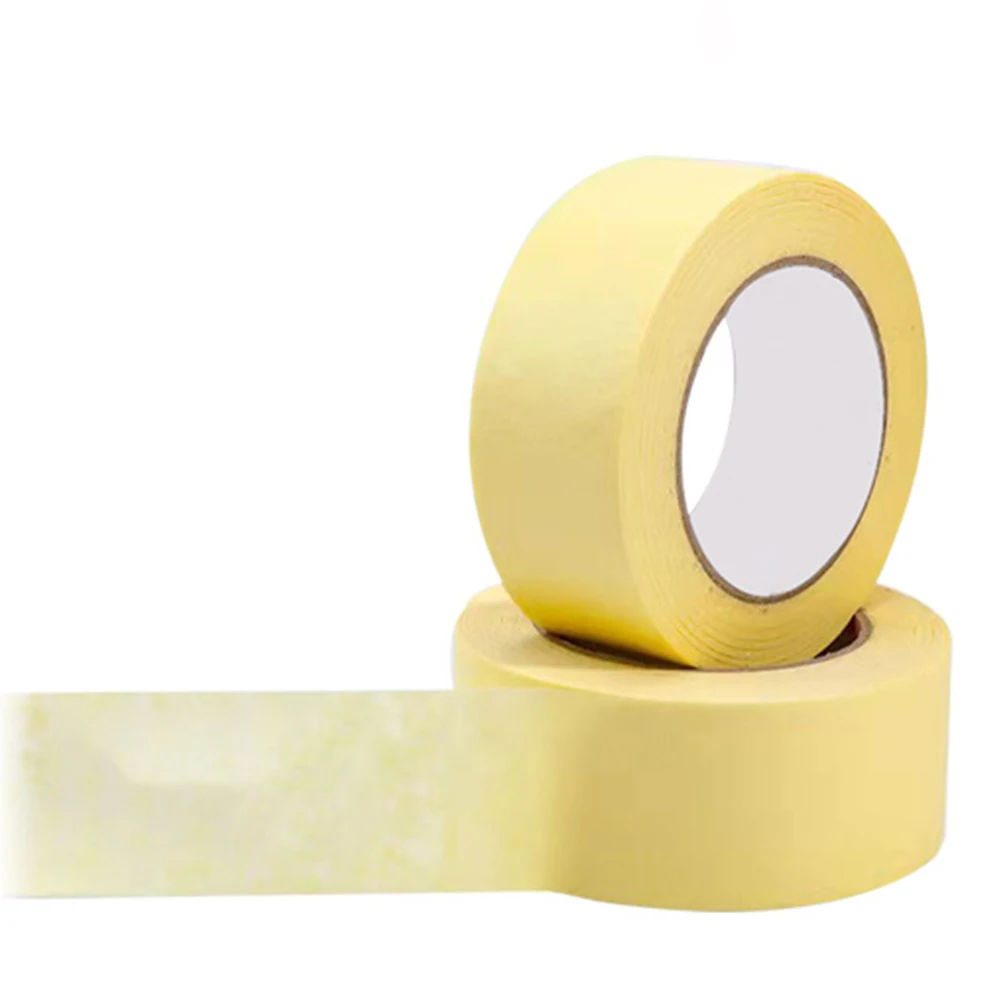 High Quality White Yellow Car Paint High Temperature Coating with Single Sided Rubber Hot Melt Adhesive Masking Tape